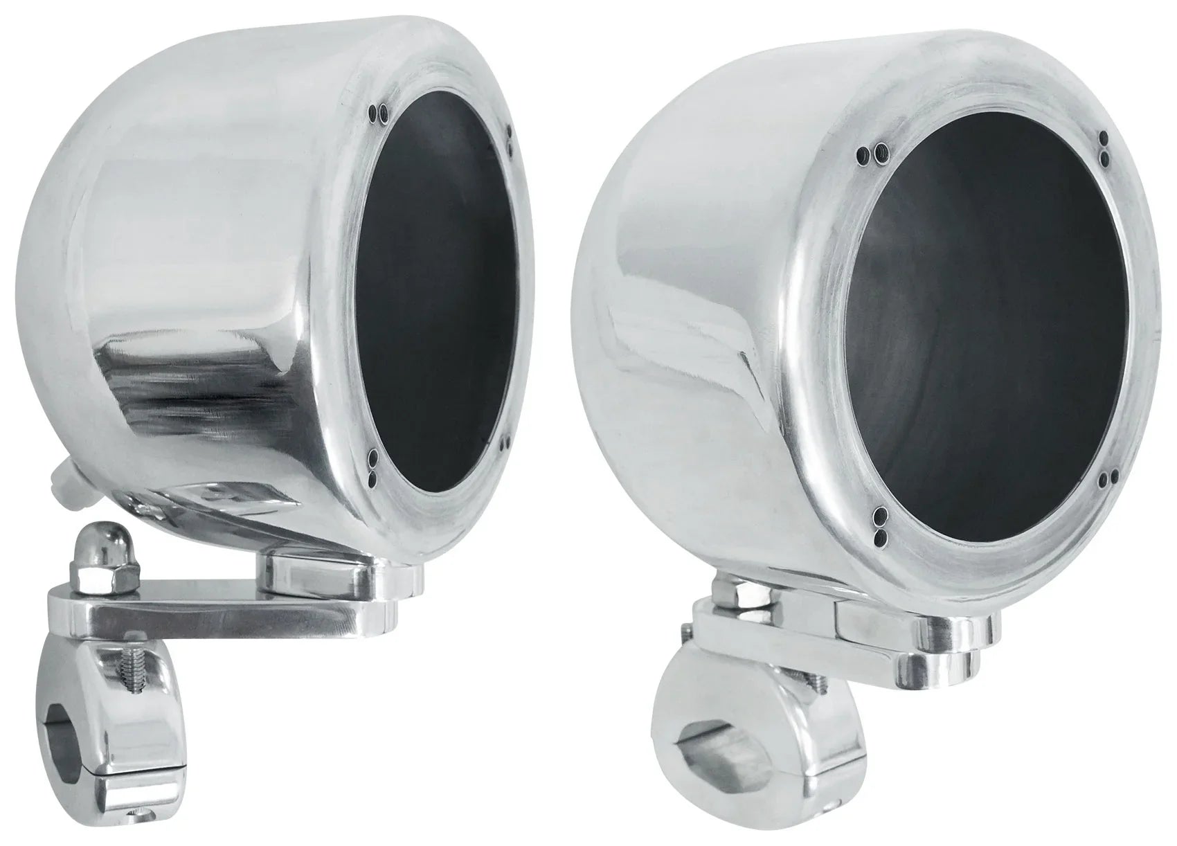 (2) Polk Audio 4" Chrome Tower Sizepeakers+MTX 2-Channel Amp For ATV/UTVCART