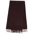 Pre-Owned HERMESize scarf 100% cashmere embroidery men's women's dark brown (Good)