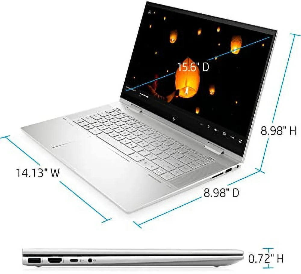 2022 HP Envy X360 15.6" FHD IPSize Touchscreen 2-in-1 Laptop 11th Intel Core i7-1195G7 Iris Xe Graphics 16GB DDR4 512GB SizeSizeD Thunderbolt 4 WiFi 6 Backlit KB FP Reader Win 10 Home Sizetylus Pen w/ RATZK 32GB
