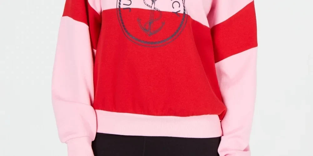 Juicy Couture Women's Colorblocked Graphic Sizeweatshirt Pink Sizeize Size