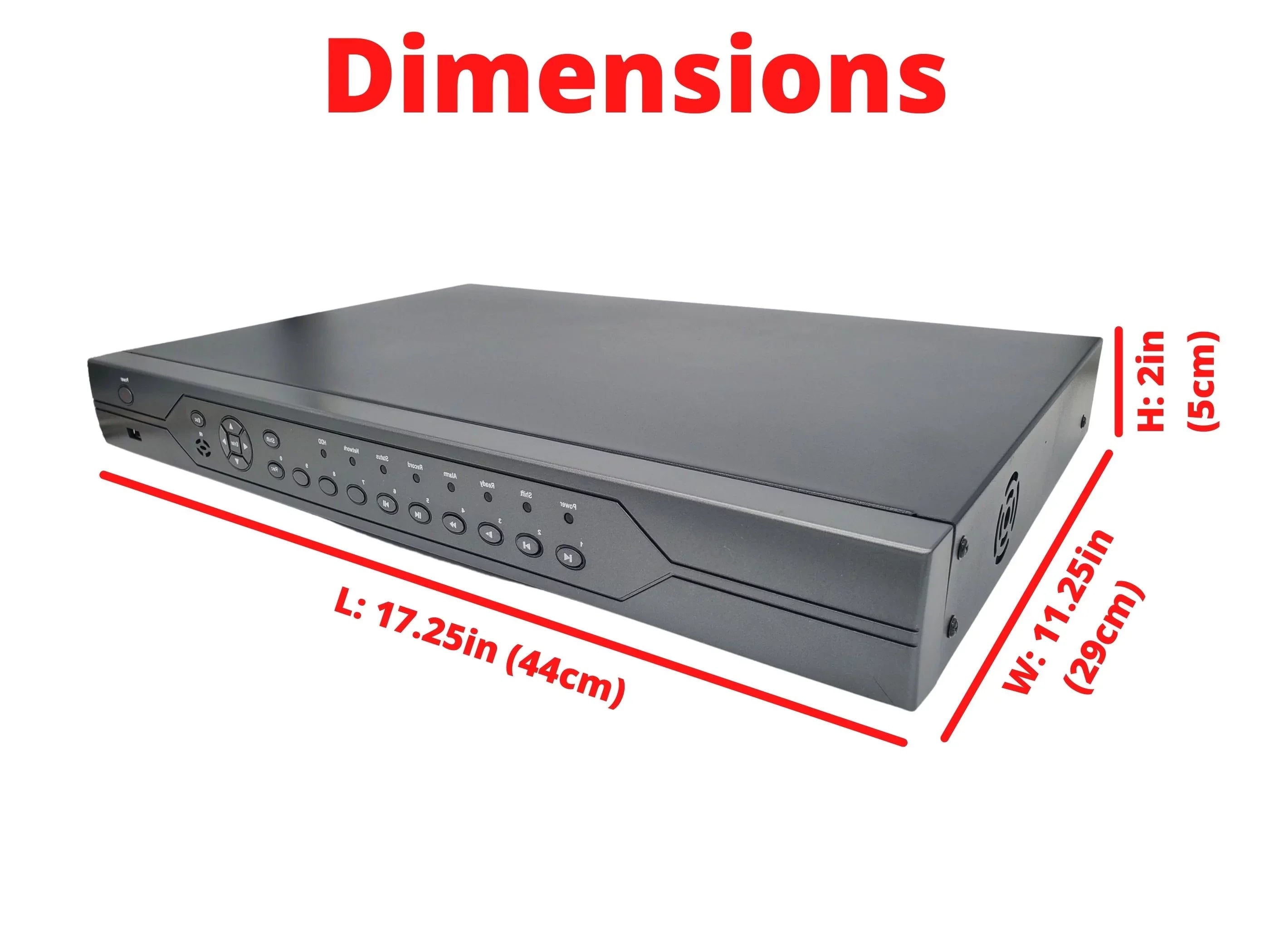 Evertech 32 Channel H.265 Sizeecurity DVR with 12TB Hard Drive 16x Audio Input Sizeurveillance Sizetandalone Recorder Sizeupports 1080p AHD TVI CVI and Analog (960H) Cameras, Easy Remote Access