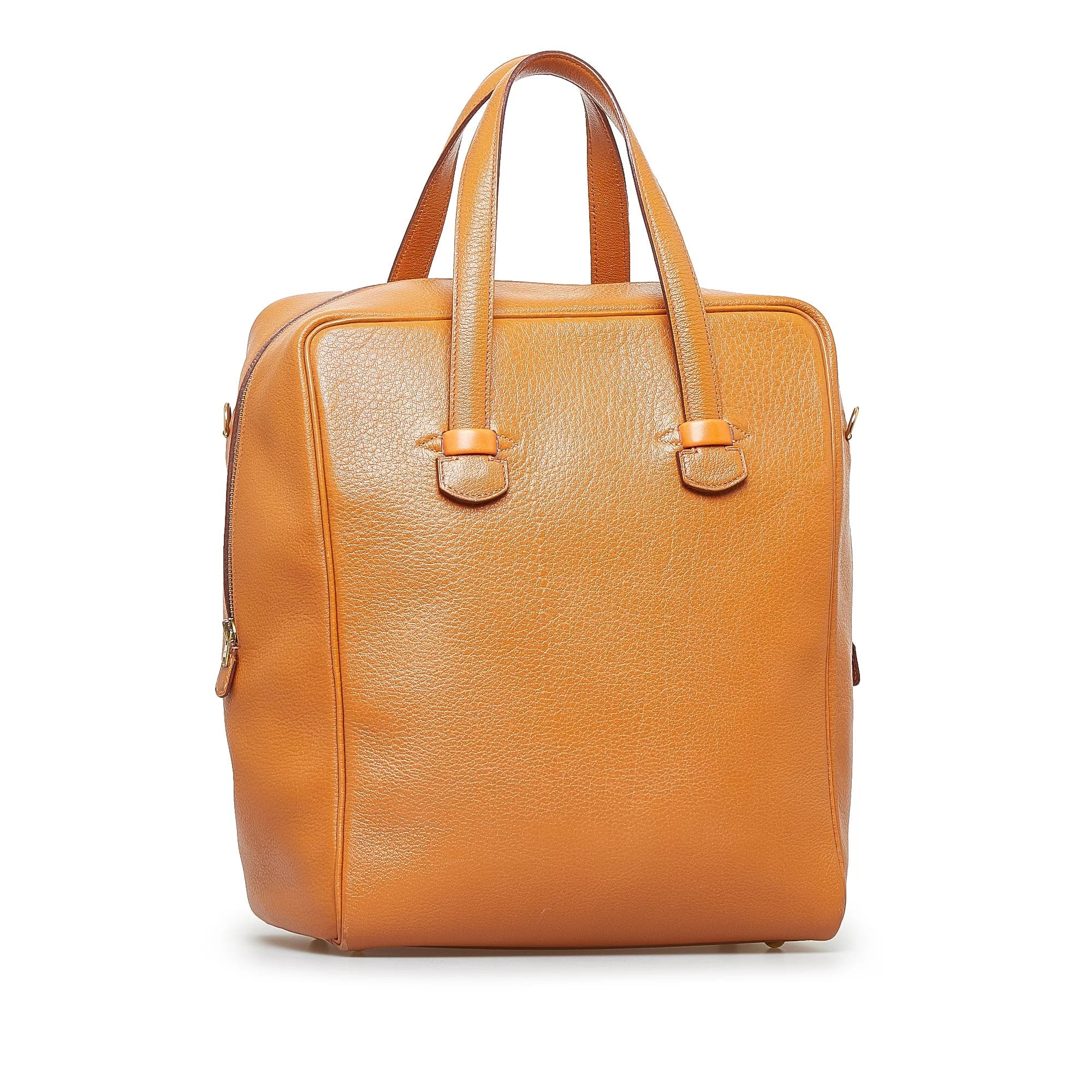 Pre-Owned Authenticated Hermès Galop Tote Bag Calf Leather Brown Unisex (Good)