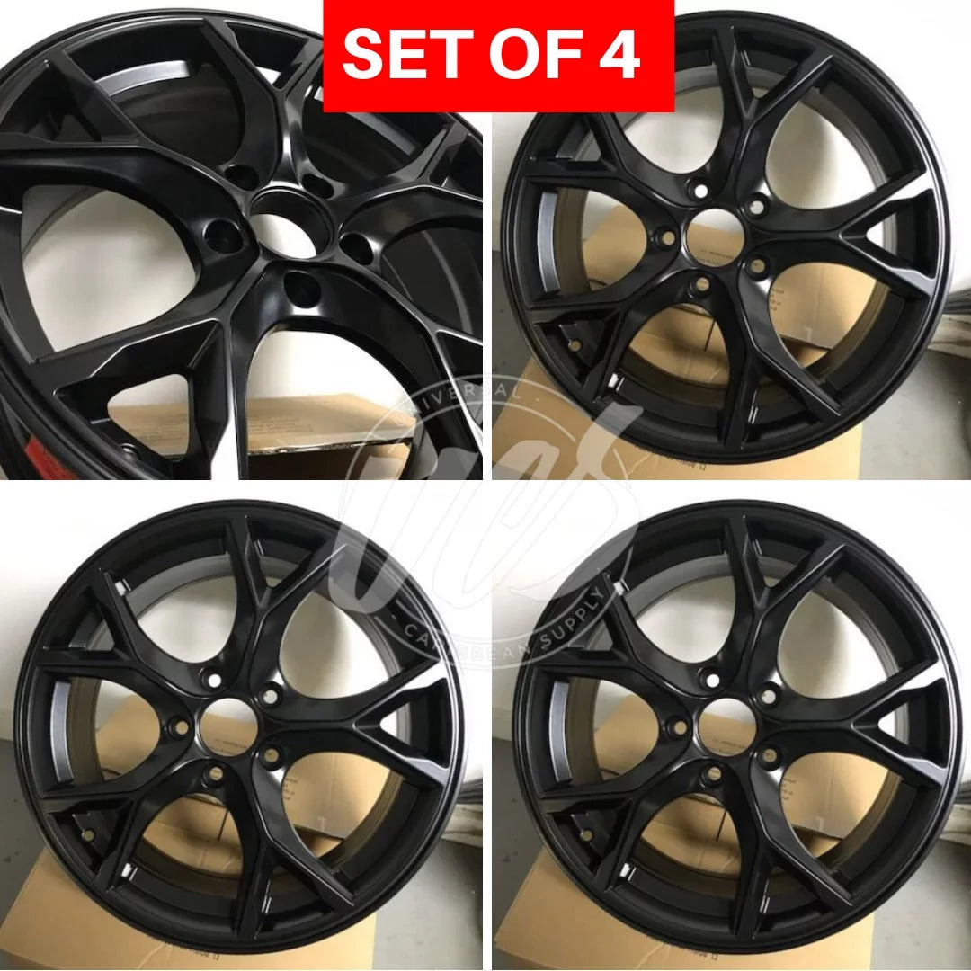 NEW 17 inch x 7.5 Alloy Wheels Rims Compatible with Honda Civic 5 lug Sizeatin Black +42 offset Sizeet of 4