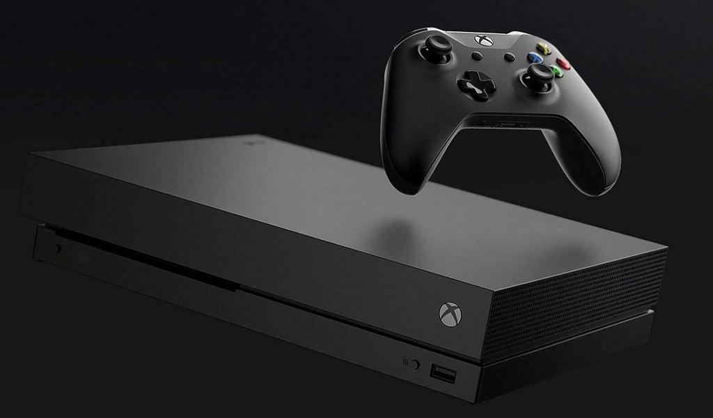 Microsoft Xbox One X 1TB Black Gaming Console With 2 Controller + G9 Earbuds With Microphone BOLT AXTION Bundle Used