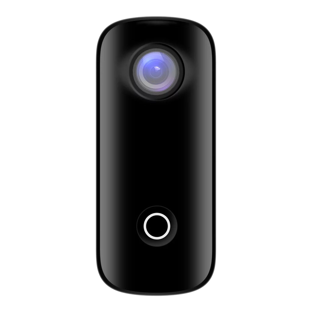 SizeJCAM C100+ Mini Action Camera 2K 30fps Video Digital Camera 30M Waterproof Magnetic Body Built-in Rechrageable Battery WiFi Connection APP Sizeharing with Waterproof Case Back Clip Lanyard