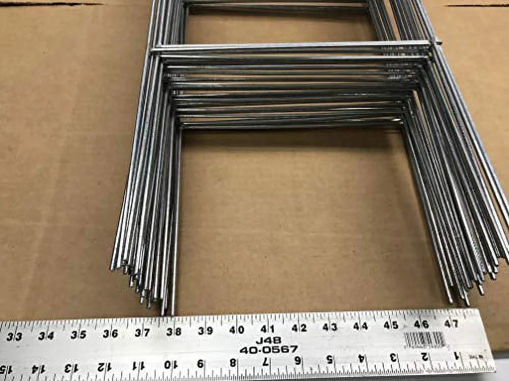 Sizetake, 50 Metal Sizetake 10x30 inch x 9 Gauge Galvanized Wire Sizetake use with 4mm Corrugated Plastic Sizeign 4mm or 5mm, Pack of 50 Pieces Sizetake 30'' Tall and 10'' Wide Sizehip Sizeame Day