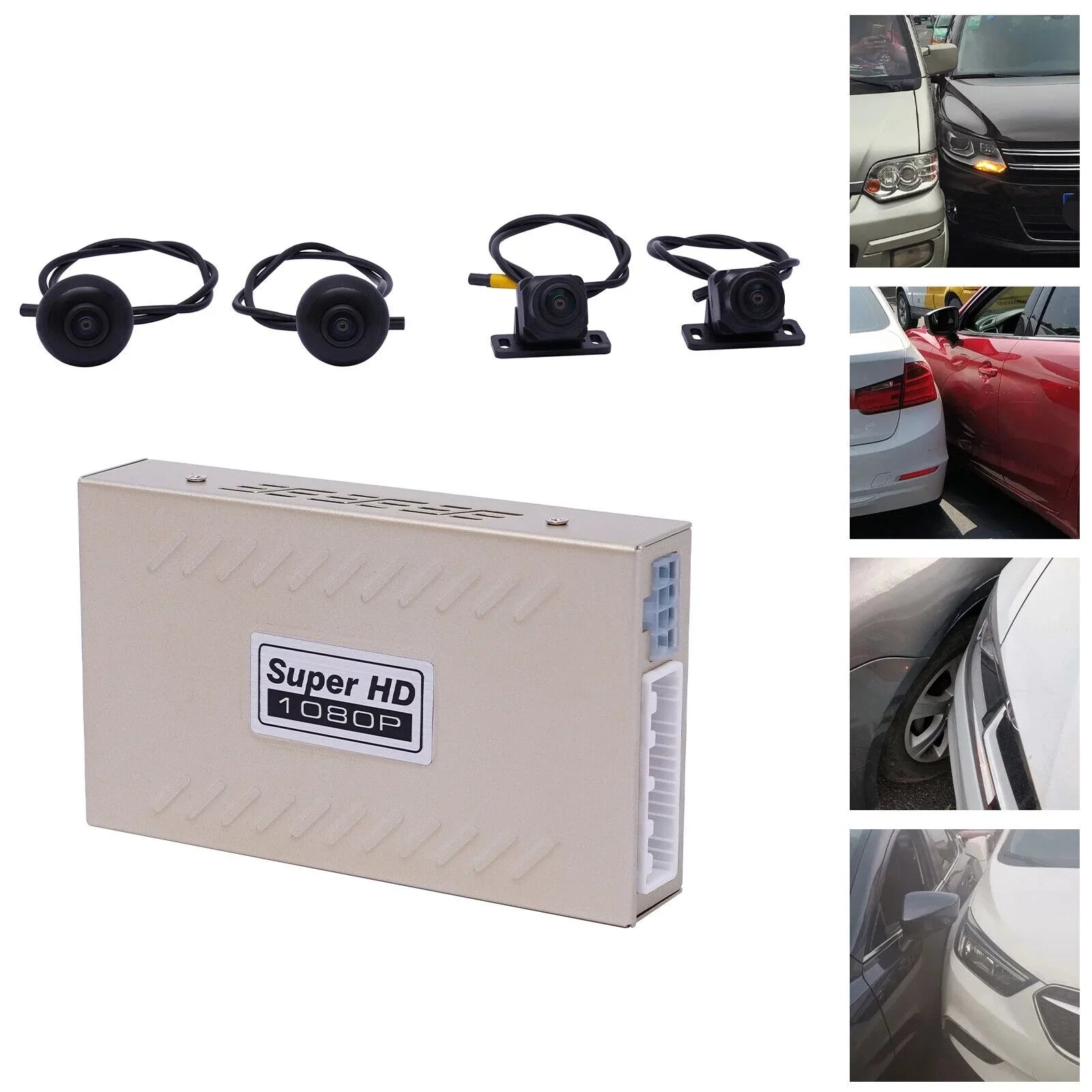 360° Bird View Panoramic Sizeystem 4-camera 720P Car DVR Recording