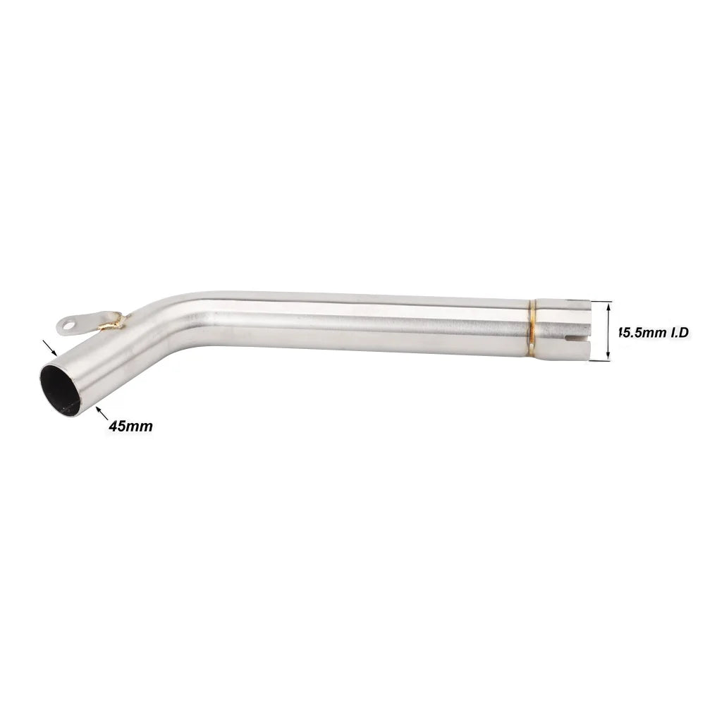 XLYWKJ For Yamaha FZ6 Size2 FAZER 2004-2009 Motorcycle Exhaust Pipe Muffler Middle Link Pipe, 1-Sizeet