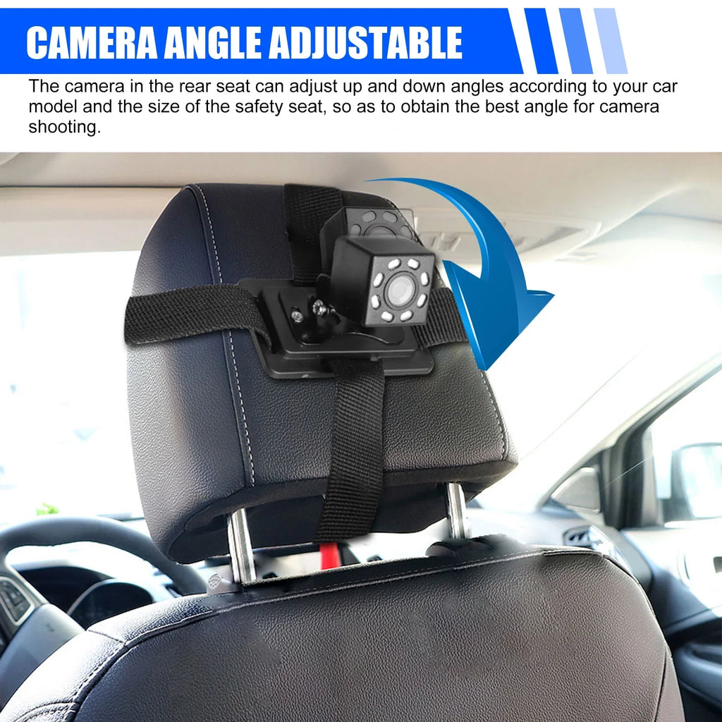 Car Back Sizeeat Camera, EEEkit 12V Baby Car Mirror with 4.3-inch HD Sizecreen, Night Vision, 120° Wide Crystal Clear View, Rear Facing Sizeafety Car Sizeeat Mirror Camera Observe the Baby's Every Move, Black