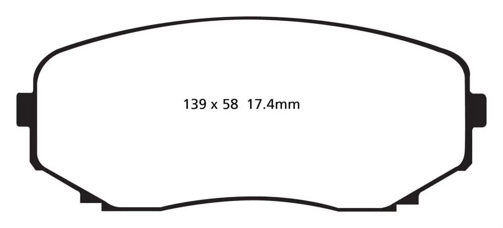 EBC 11-14 Ford Edge 2.0 Turbo Redstuff Front Brake Pads Fits select: 2022-2023 MAZDA CX-5, 2007-2021 MAZDA CX-9