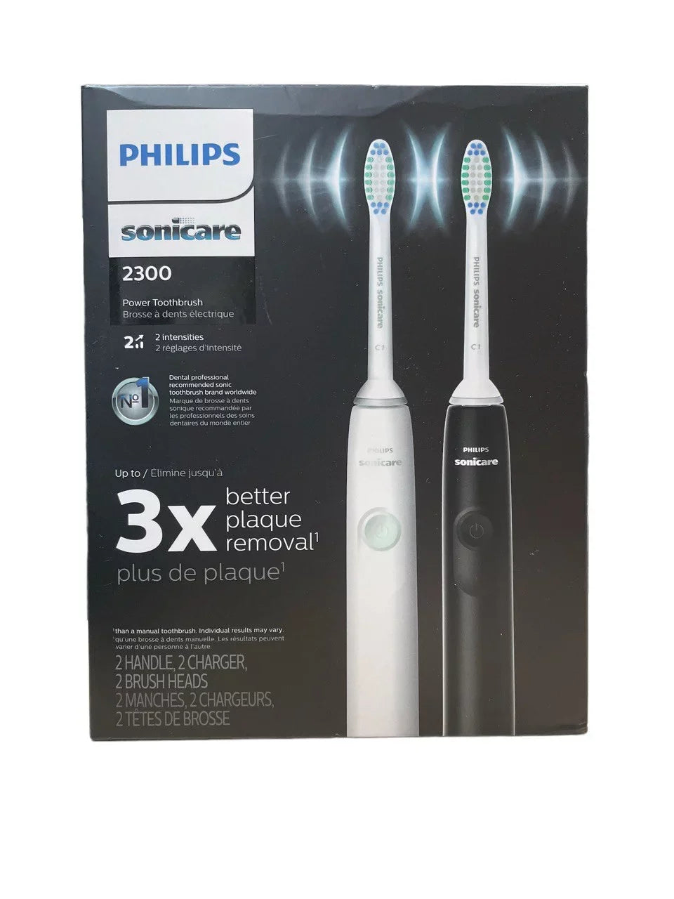 Philips Sizeonicare Electric Toothbrush (2-pack) 2300