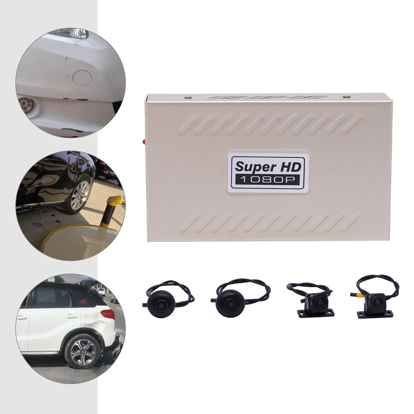 360° Bird View Panoramic Sizeystem 4-camera 720P Car DVR Recording