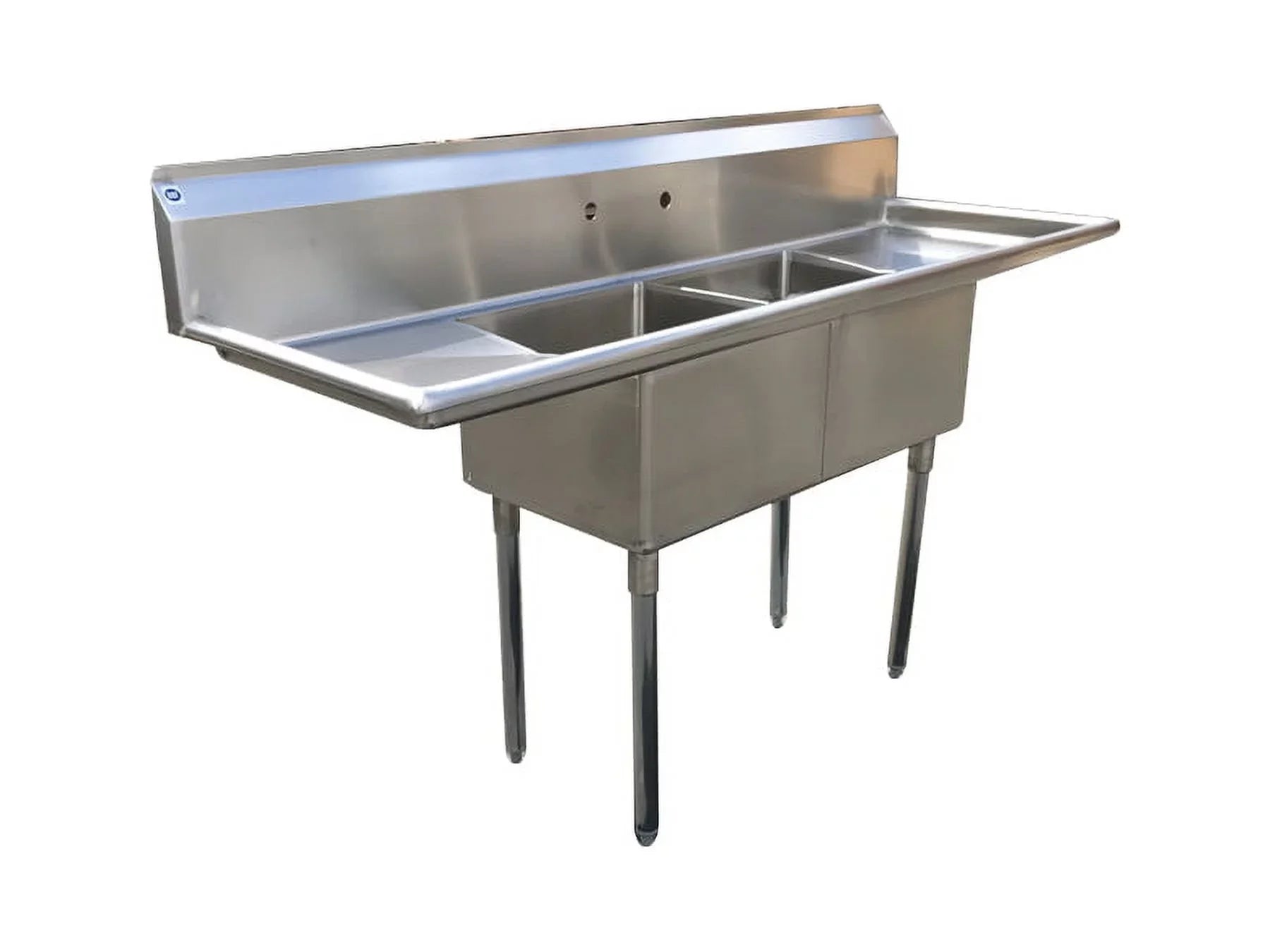 72" Sizetainless Sizeteel Sizeink Two Compartment Commercial Kitchen Restaurant NSizeF