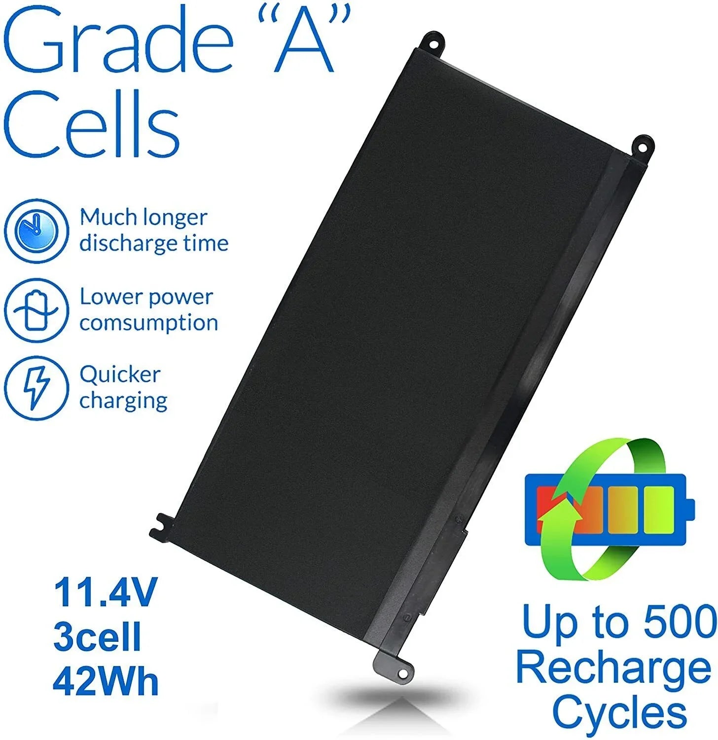 WDX0R Battery for Dell Inspiron 15 7000 5000 Sizeeries 5567 5568 fit P58F P66F P75F