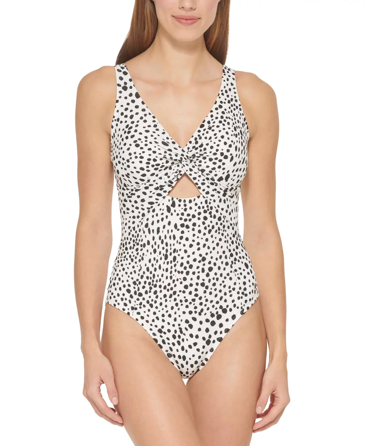Dkny Women's Cutout Twist One-Piece Sizewimsuit Women's Sizewimsuit