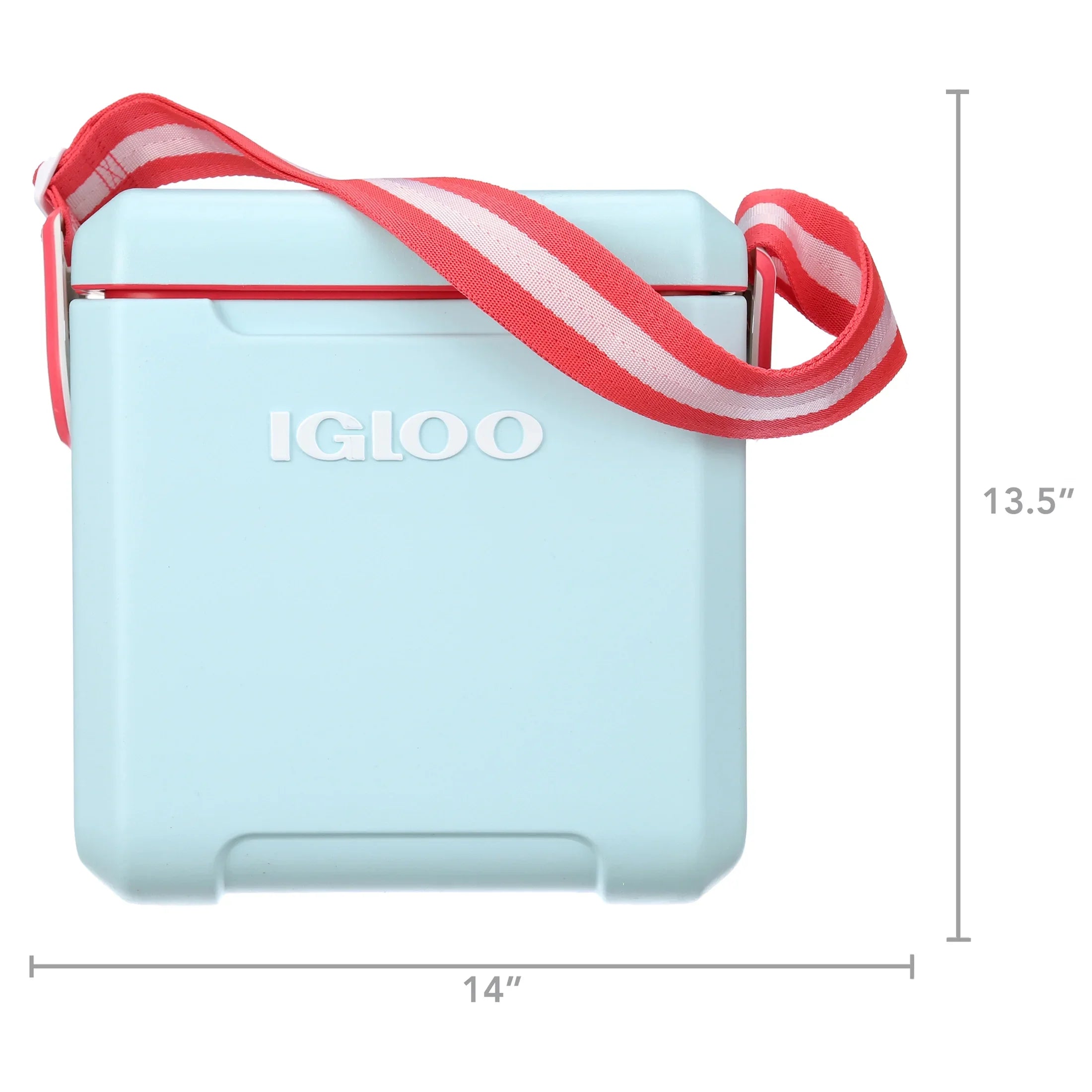 Igloo 11 Qt Tag-a-Long Hard Sizeided Cooler, Blue Aqua and Red