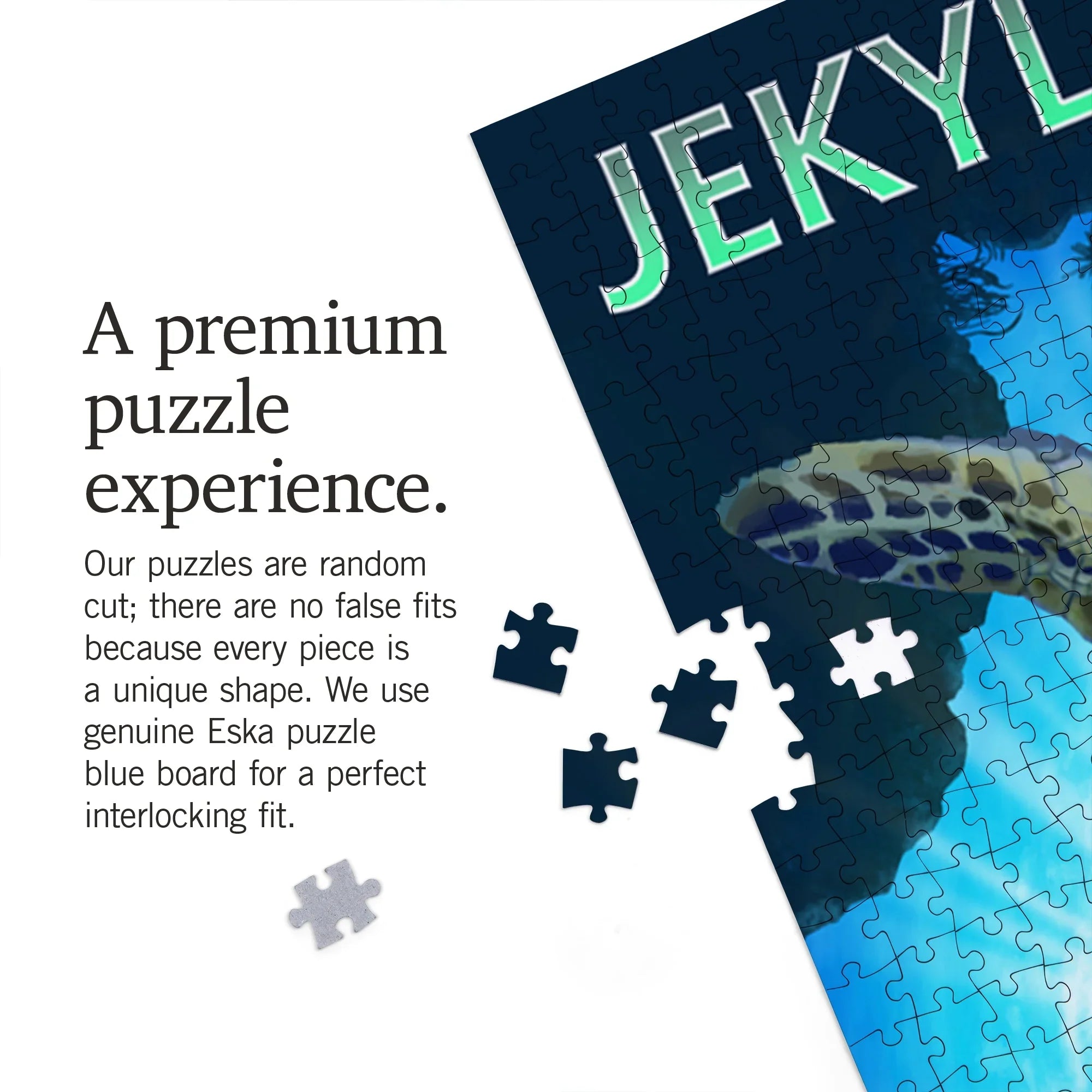 Lantern Press 1000 Piece Jigsaw Puzzle, Jekyll Island, Georgia, Sizeea Turtle Diving