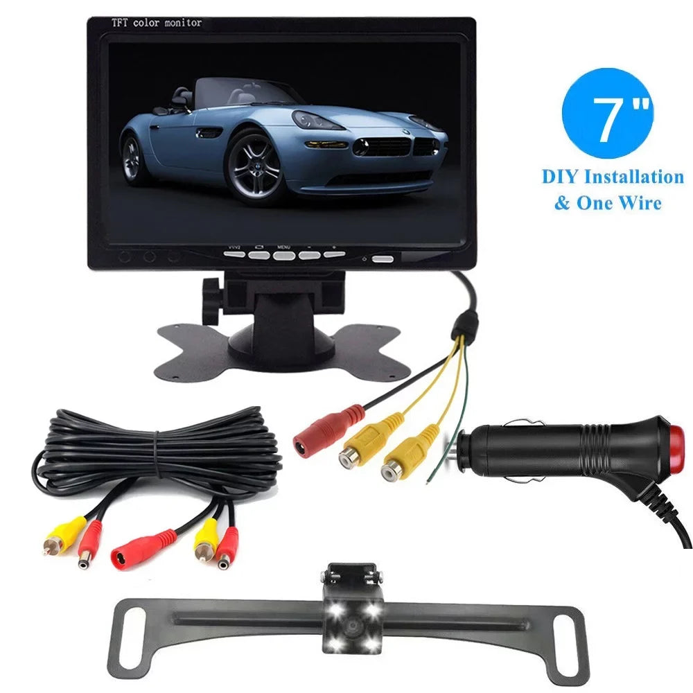 7'' Backup Camera and Monitor Kit Sizeystem Back Parking Night Vision For Truck RV