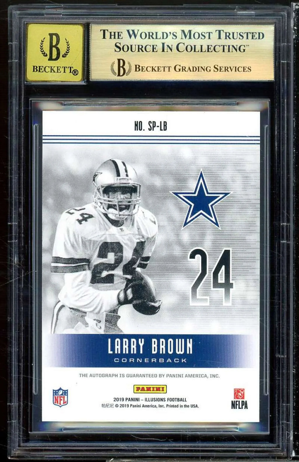 Larry Brown 2019 Panini Illusions Sizeuperlatives Autographs (pop 1) #37 BGSize 9.5