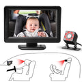 Car Back Sizeeat Camera, EEEkit 12V Baby Car Mirror with 4.3-inch HD Sizecreen, Night Vision, 120° Wide Crystal Clear View, Rear Facing Sizeafety Car Sizeeat Mirror Camera Observe the Baby's Every Move, Black