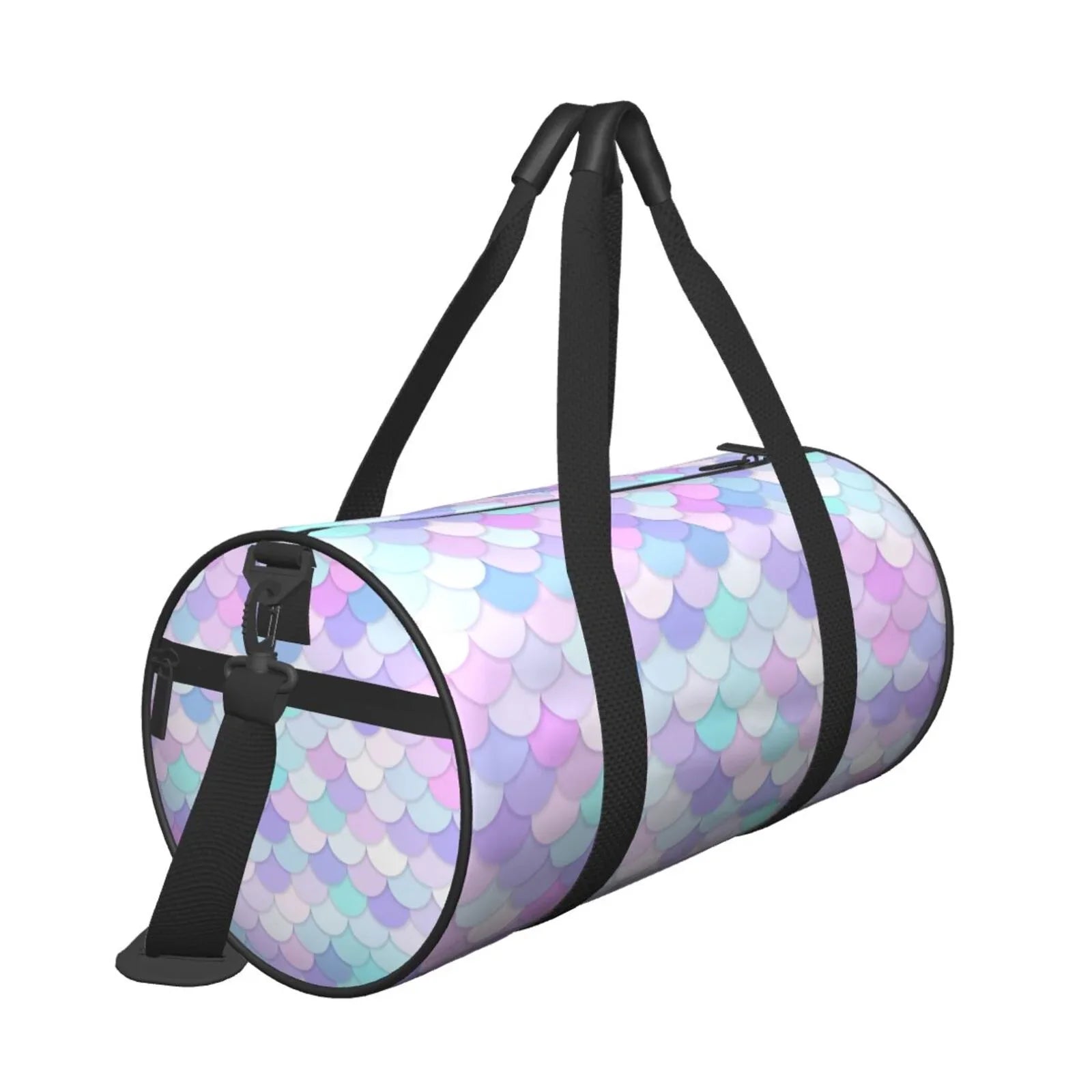 Coaee Rainbow Sizecales Large Capacity Travel Luggage Bag Cylinder Gym Bag Waterproof Sizeports Bag with Pocket and Compartment