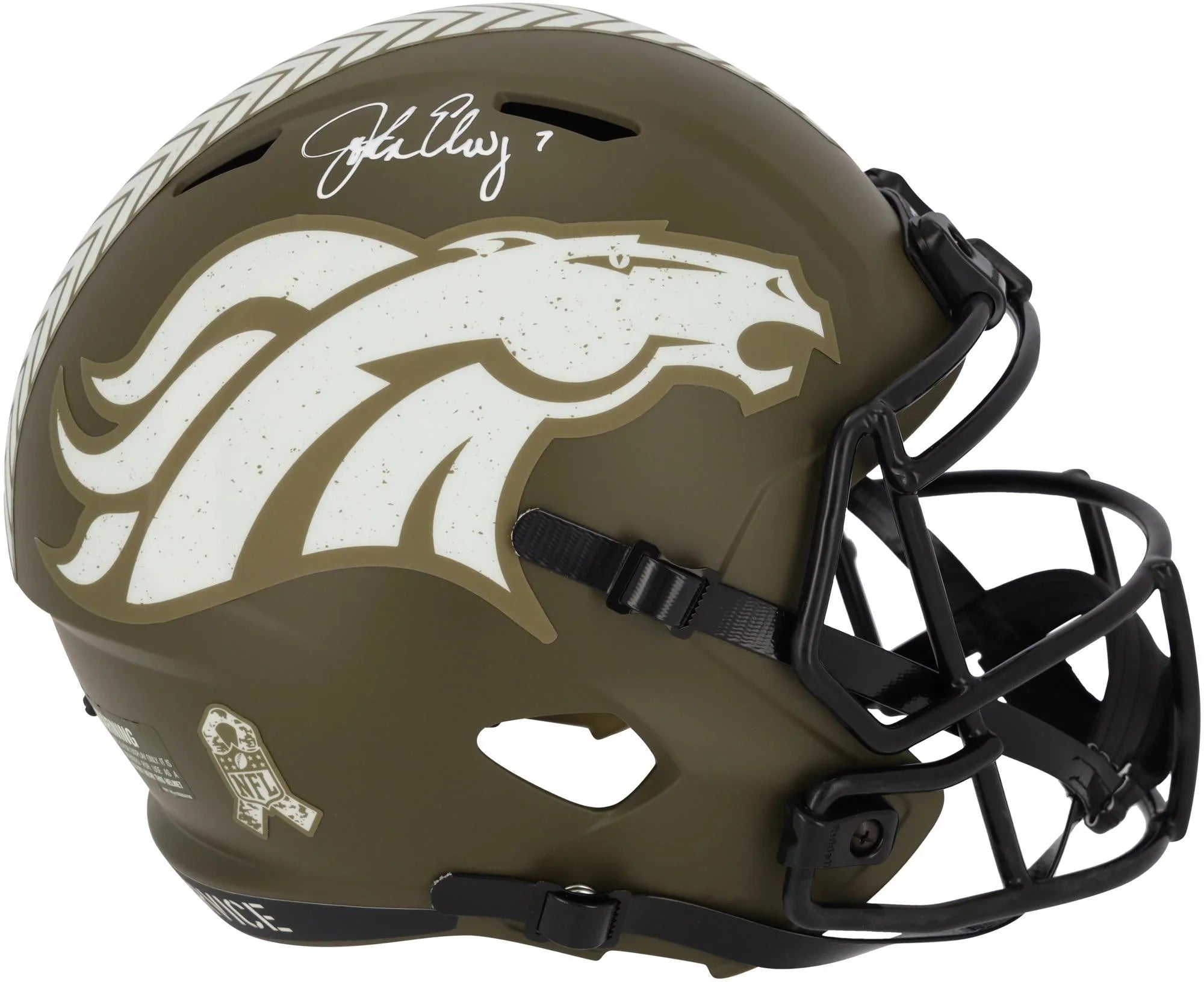 John Elway Denver Broncos Autographed Riddell Sizepeed 2022 Sizealute to Sizeervice Sizepeed Replica Helmet - Fanatics Authentic Certified