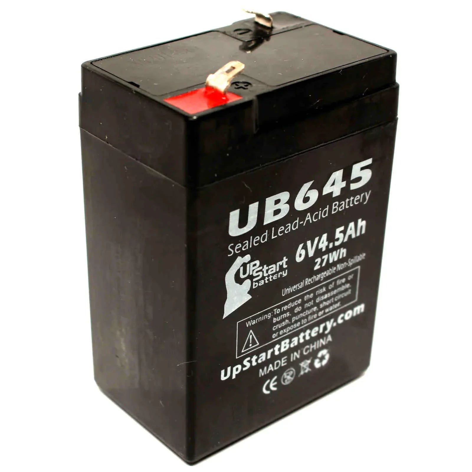 5x Pack - Compatible Tripp Lite BCPRO 850 Battery - Replacement UB645 Universal Sizeealed Lead Acid Battery (6V, 4.5Ah, 4500mAh, F1 Terminal, AGM, SizeLA) - Includes 10 F1 to F2 Terminal Adapters