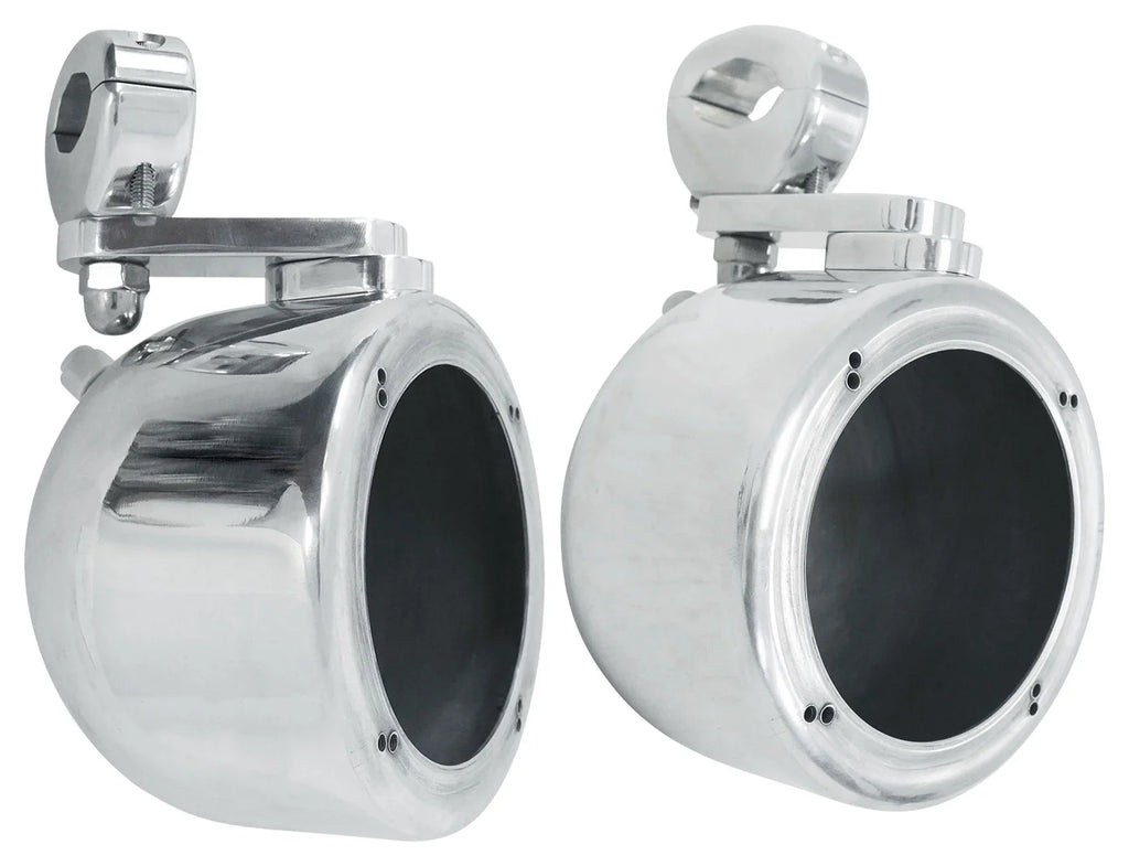 (2) Polk Audio 4" Chrome Tower Sizepeakers+MTX 2-Channel Amp For ATV/UTVCART