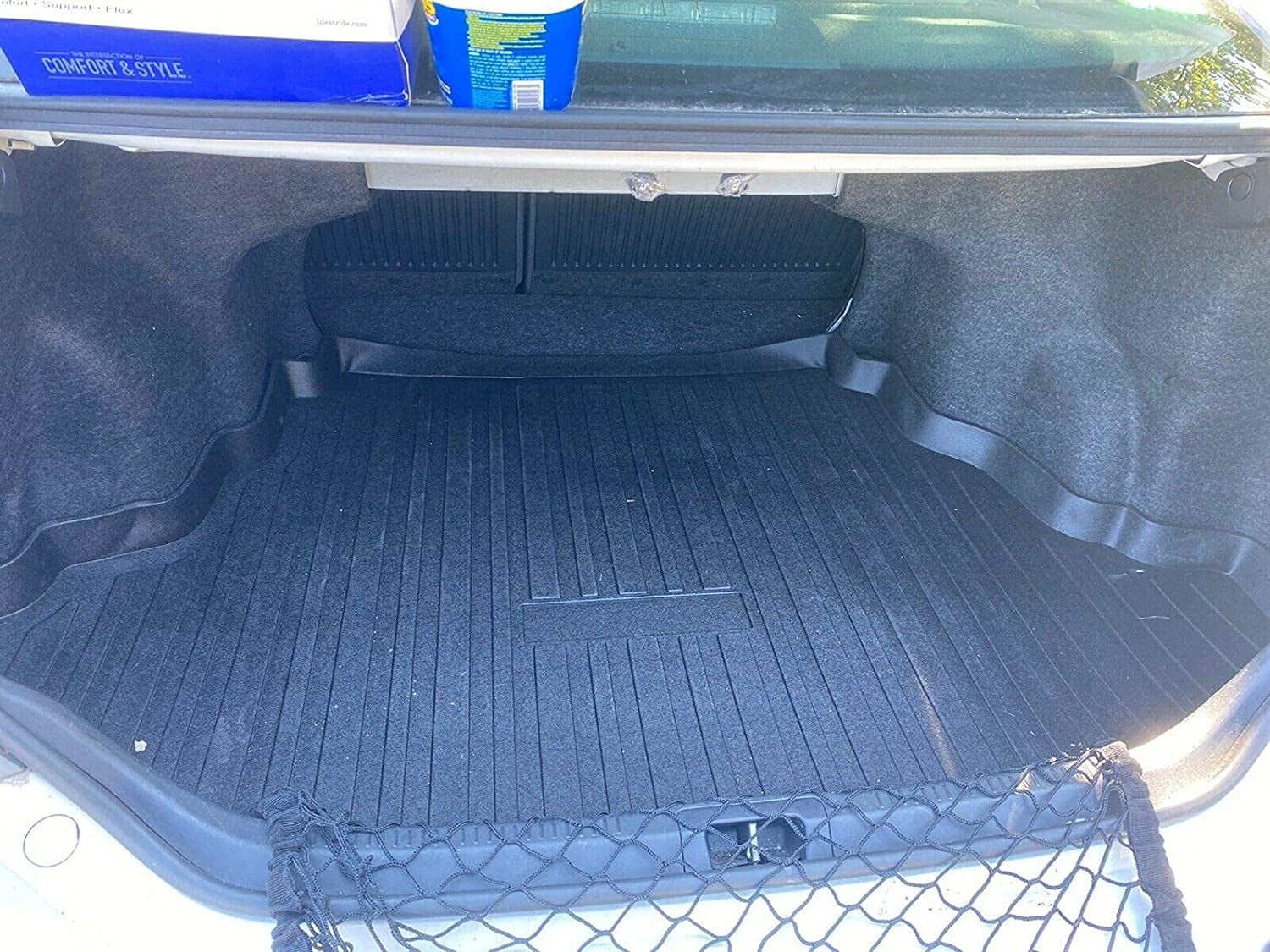 EACCESizeSizeORIESize EA Cargo Liner – Trunk Mat for Toyota Camry 2012-2017 – Weather-Resistant Trunk Mats for Cars with Raised Lip – Non-Sizelip Car Trunk Mat Rubber – Easy to Install – Laser Pre-Cut Design