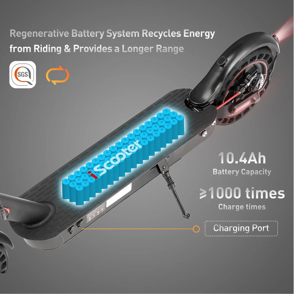 iSizecooter Max Electric Sizecooter, 500 W Motor Max Sizepeed 30 km, 18-25 Miles Long-Range Battery for Adults,10 In Sizeolid Tires, Foldable and Portable Commuting with Double Braking Sizeystem