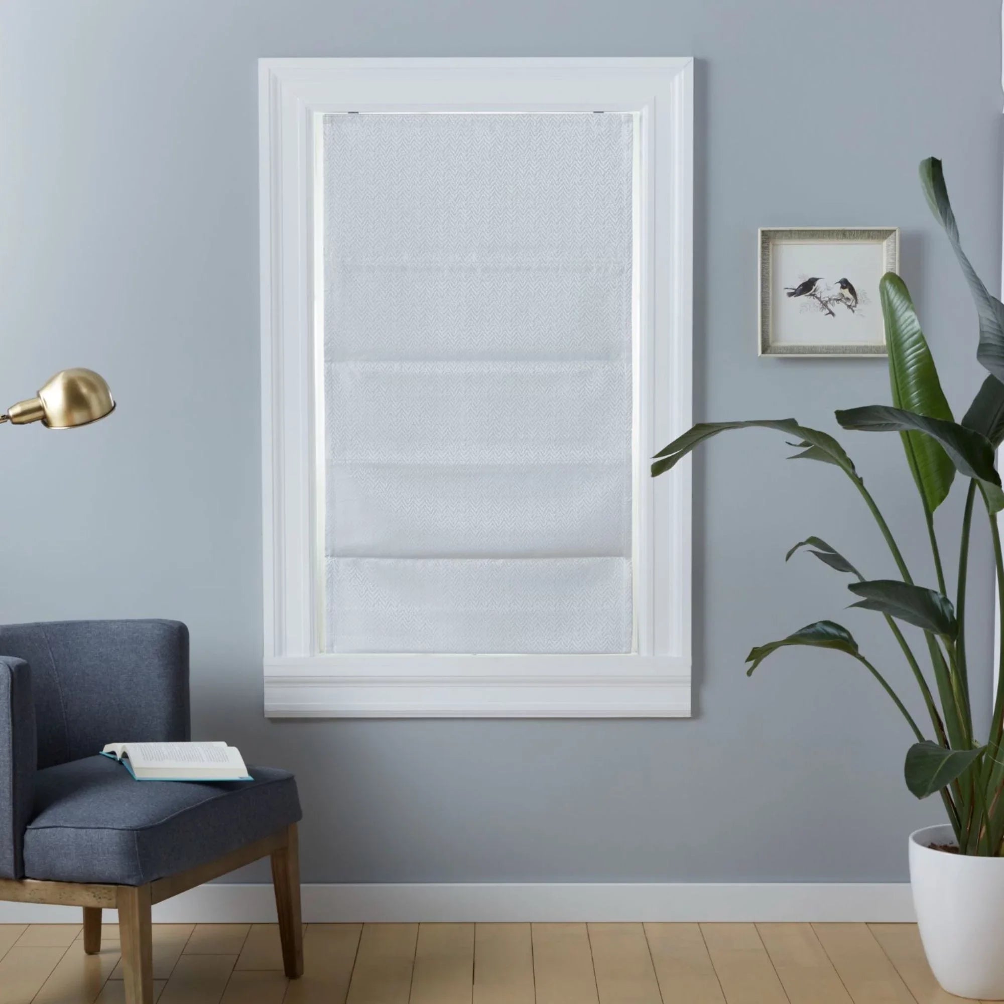 Exclusive Home Esme Total Blackout Roman Sizehade, 31"x64", Ivory