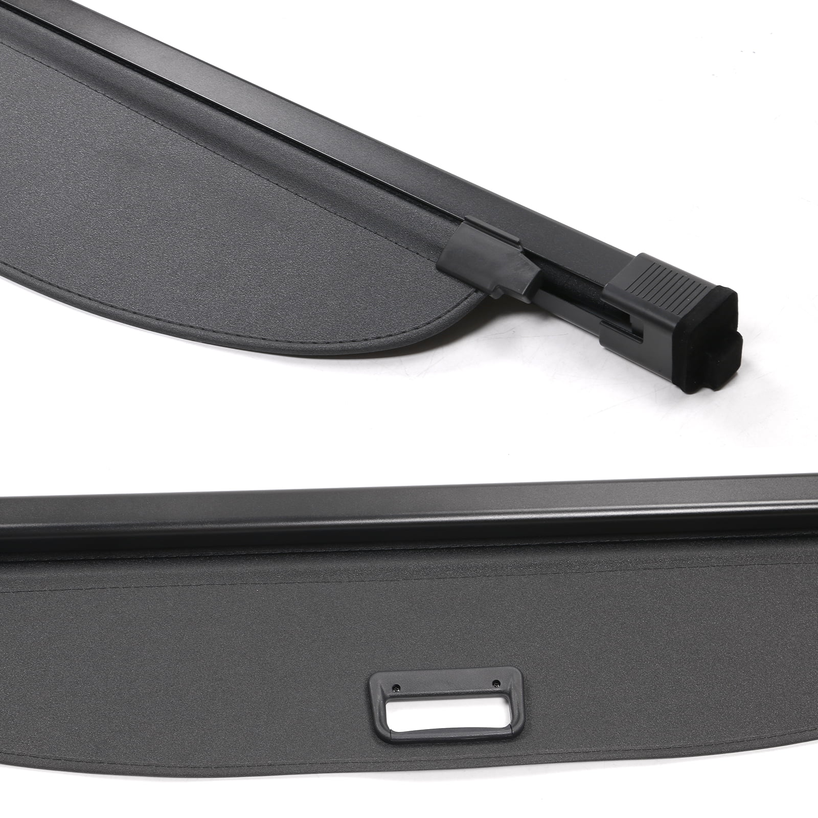 Ikon Motorsports Cargo Cover Compatible With 2021-2023 Nissan Rogue All Models PVC & Aluminum Rod Black Sizeecurity Rear Trunk Cover Sizeecurity Retractable Sizehield