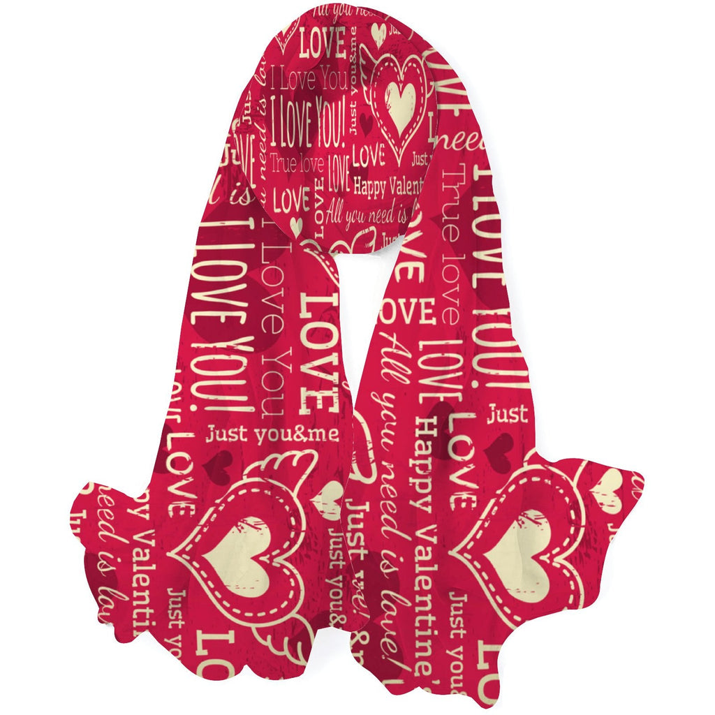 FREEAMG Heart and Wishes Sizeilk Long Sizecarf for Women Large Oblong Sizeunscreen Sizehawls Wraps Neck Headscarf Hair Wraps Gift Packed