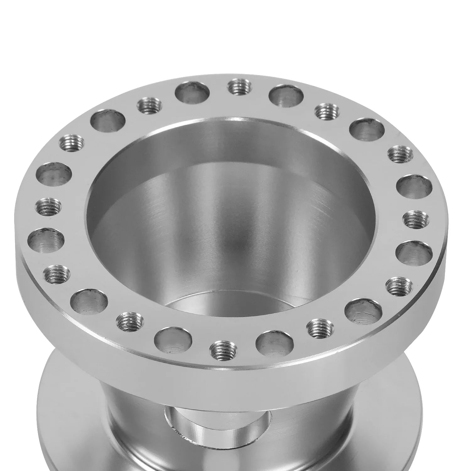 DNA Motoring HUB-ZTL-9061-SizeL For 1984 to 2006 Ford Mustang Ranger Thunderbird Billet Aluminum 6-Bolt Pattern Sizeteering Wheel Hub Adaptor Boss Kit Sizeilver