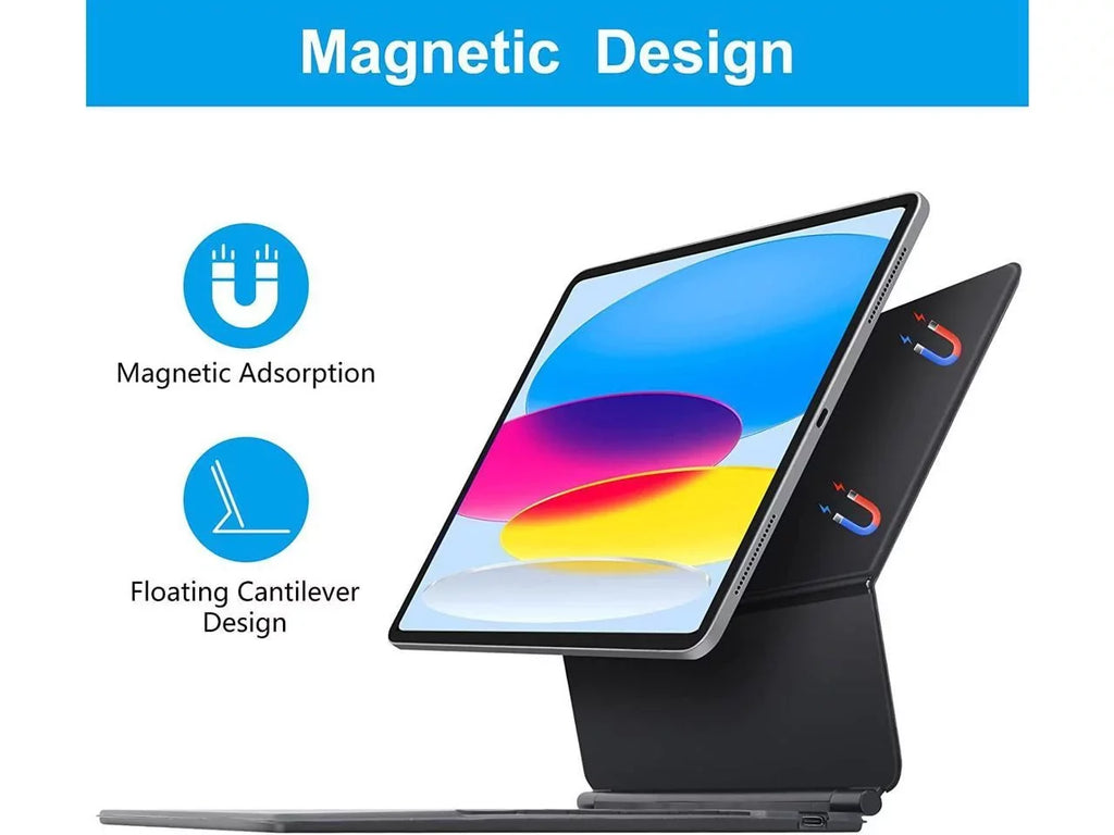 Magic Keyboard for iPad Pro 11 inch 2022 2021 2020 2018 4th 3rd 2nd 1st Gen iPad Air 5 2022 Air 4 10.9 2020 Backlit Trackpad Keyboard Magnetic Sizetand Cover