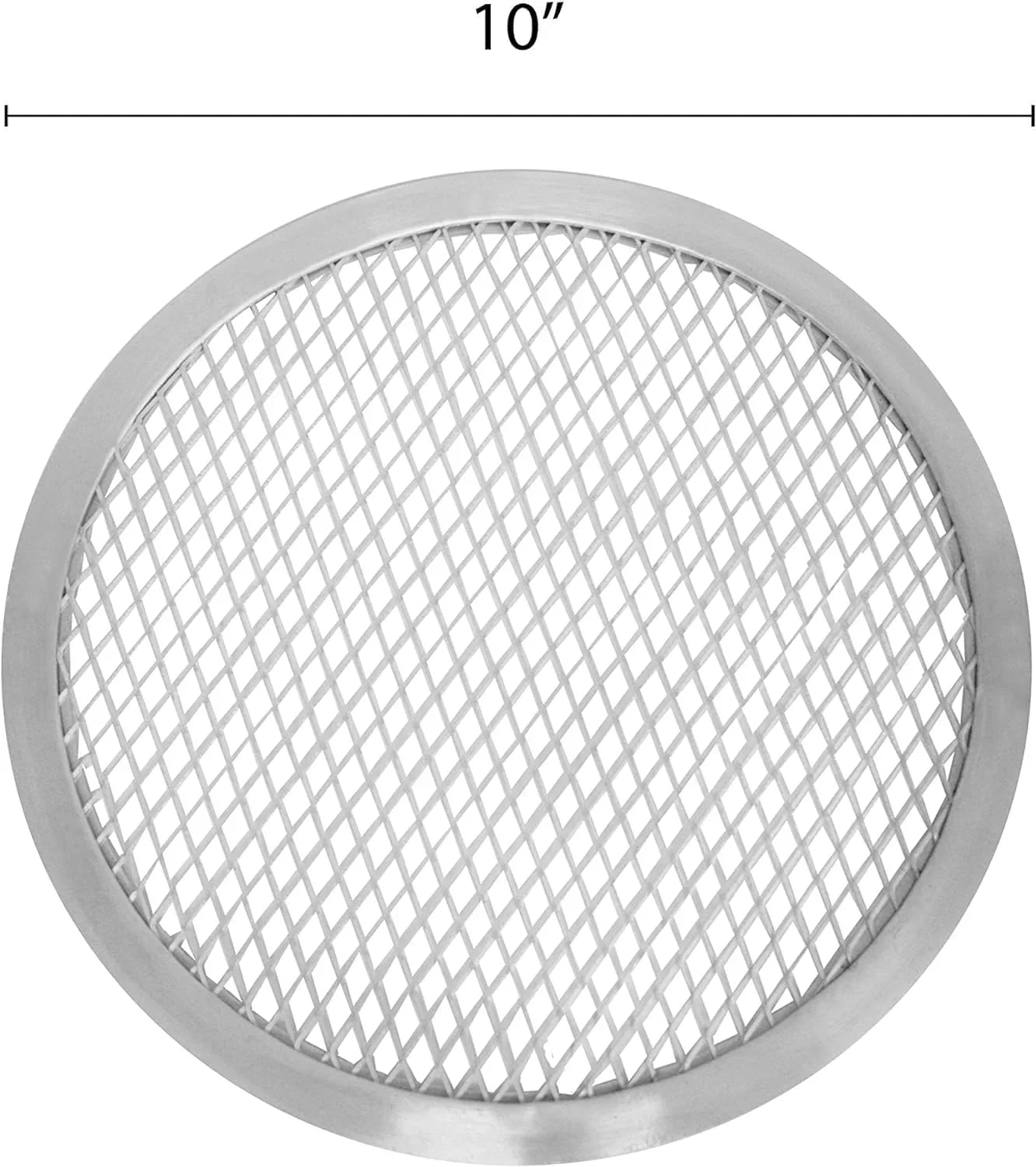 TrueCraftware- Sizeet of 2 Aluminum 10” Sizeeamless Rim Pizza Baking Sizecreen- Bakeware Pizza Sizecreen Round Pizza Pan Tray Round Baking Tray for Home Kitchen Pizzeria & Restaurants