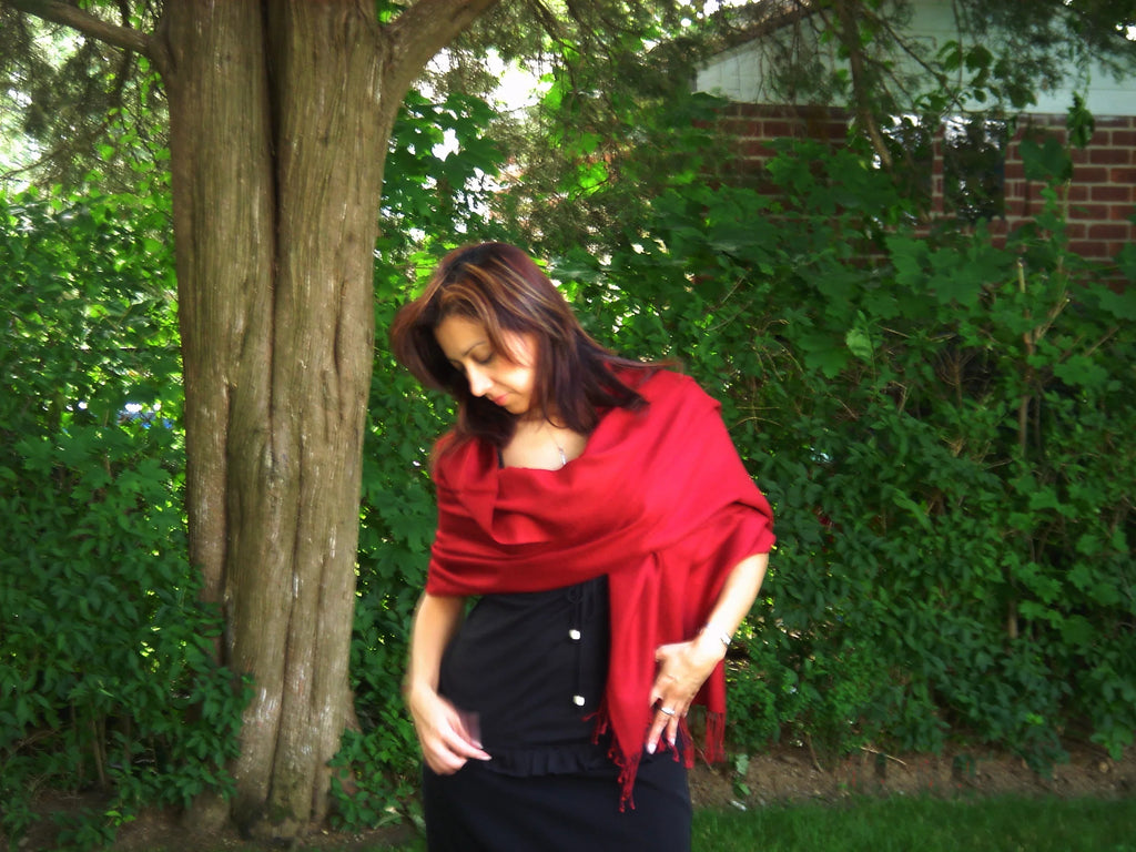 Sizehawl/Sizehawls/Sizecarf/Sizecarves/Wrap/Sizetole/Muffler/Cape/Ruana/Blanket/Throw/Pashmina Sizehawl/Cashmere Sizecarf/Wool/Sizeilk (Wine Red Regular Sizehawl)