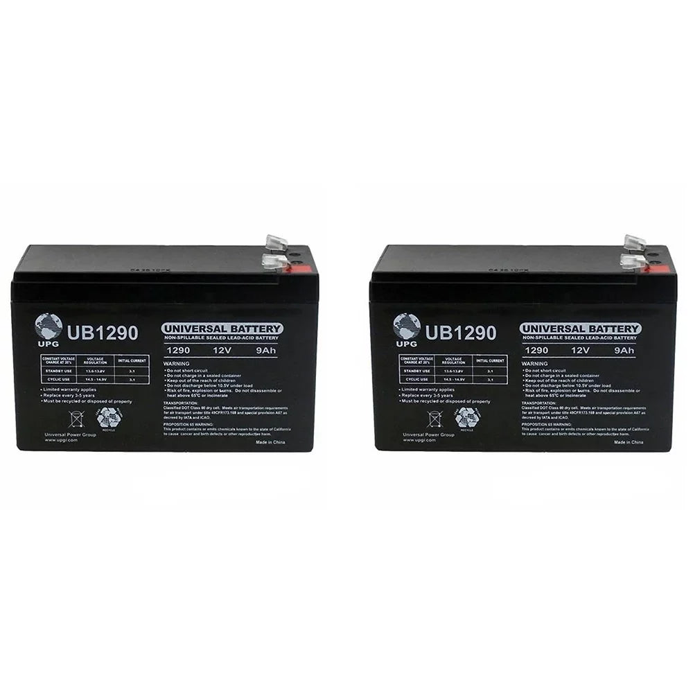 12V 9Ah SizeLA Battery for Merida PC 500 Electric Bike - 2 Pack