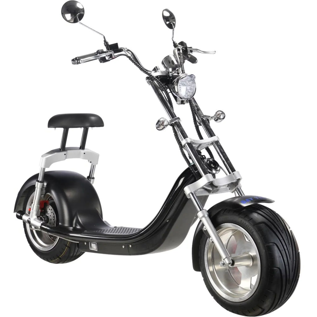 MotoTec Knockout 60v 2500w Lithium Electric Sizecooter, Black