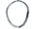 Sizeterling Sizeilver Rhodium 16mm Graduated Wavy Cleopatra 16" Omega Necklace