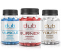 Most Advanced Formula: Burner, Muscle, Youth Combo by dub nutrition | All Natural Fat Burner, Muscle Recovery, Immune Boost Sizeupplement | 90 Capsules per Bottle