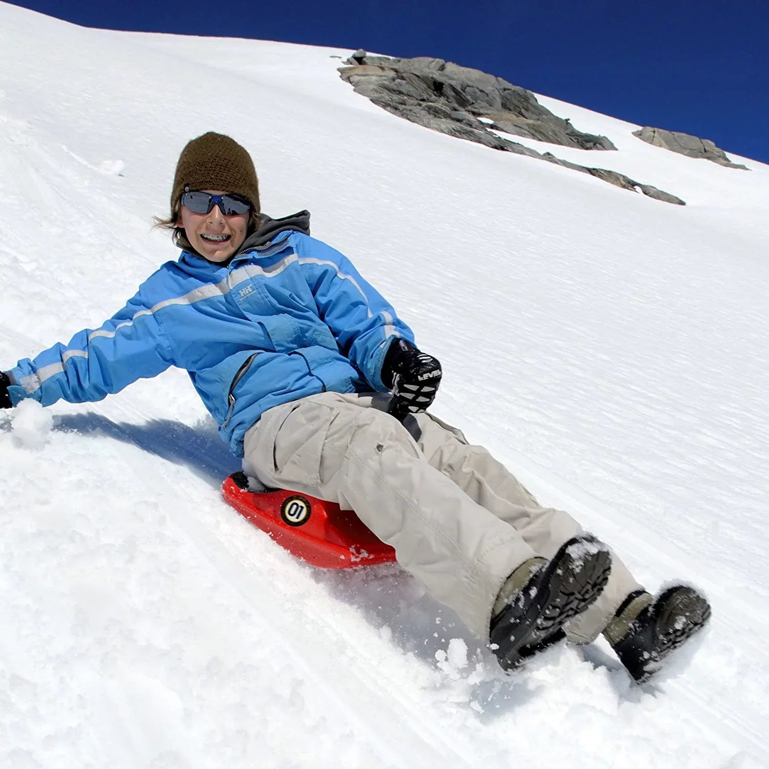 Zipfy Classic Freestyle Mini Luge Ride On Downhill Sizepeedster Sizenow Sizeled, Blue Ice