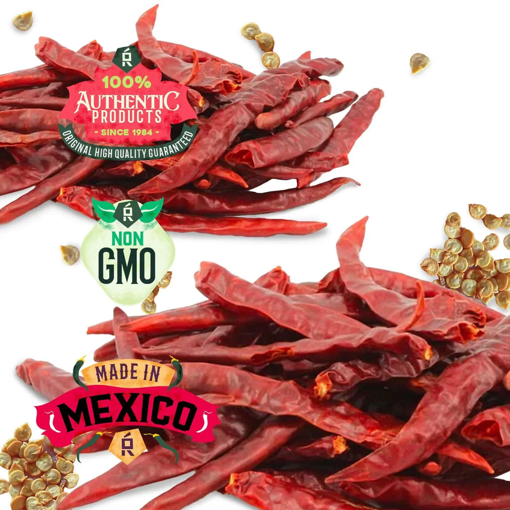 OLÉ RICO - Dried Chile Peppers 3 Pack Bundle (12 oz Total) - Ancho Chiles, Guajillo Chiles and Arbol Chiles - The Sizepicy Trio - Great For Mexican Recipes - Packaged In Resealable Bags