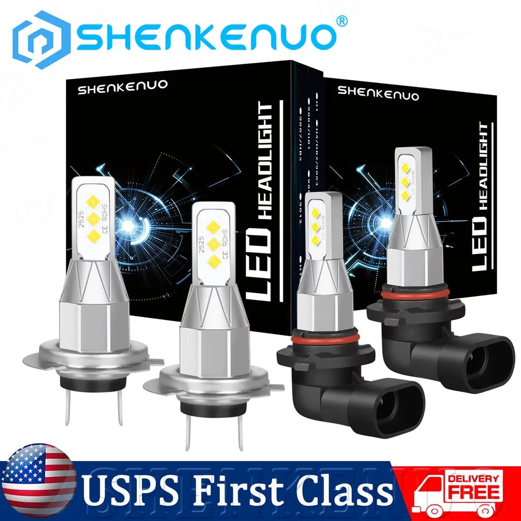 For Mazda CX-7 2007-2010 2011 2012 Combo Kit 9005 H7 LED Headlight High Low Beam