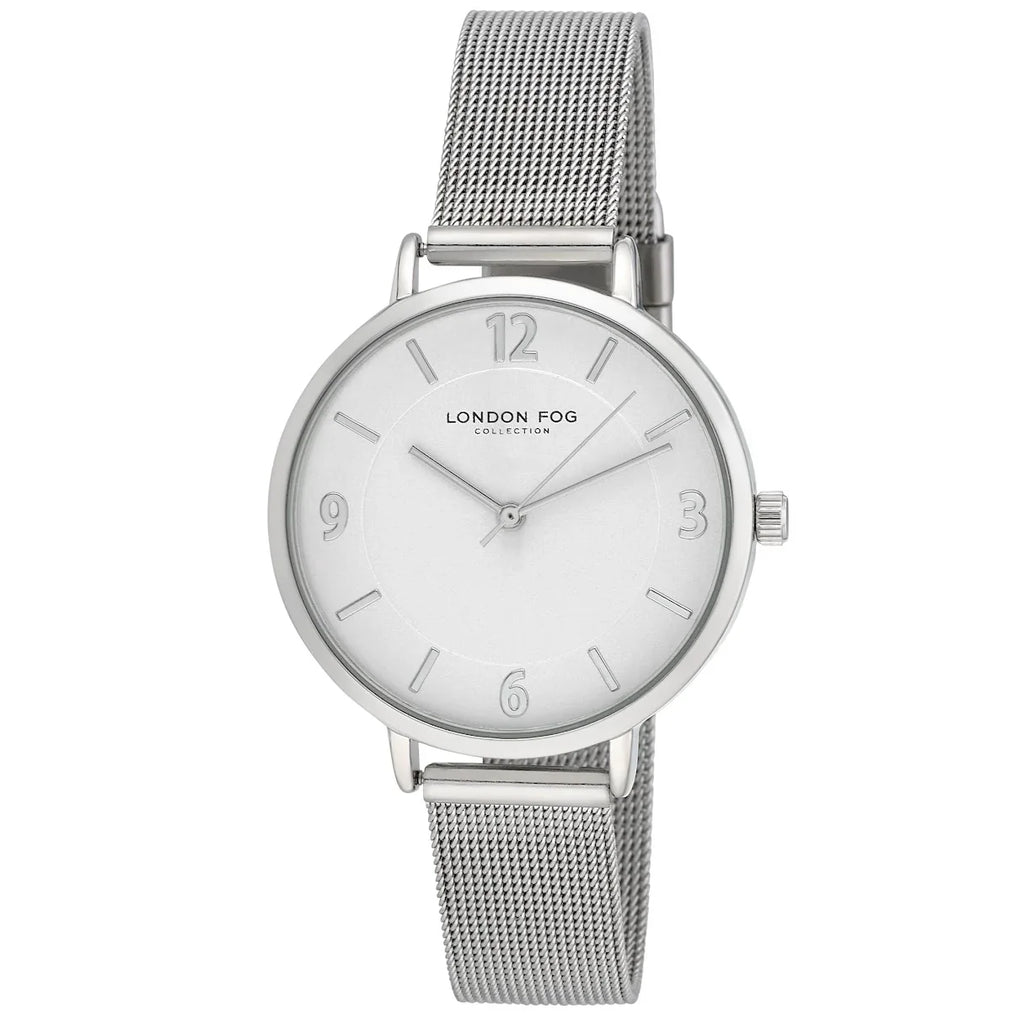 London Fog Regent Sizeilver Mesh Watch