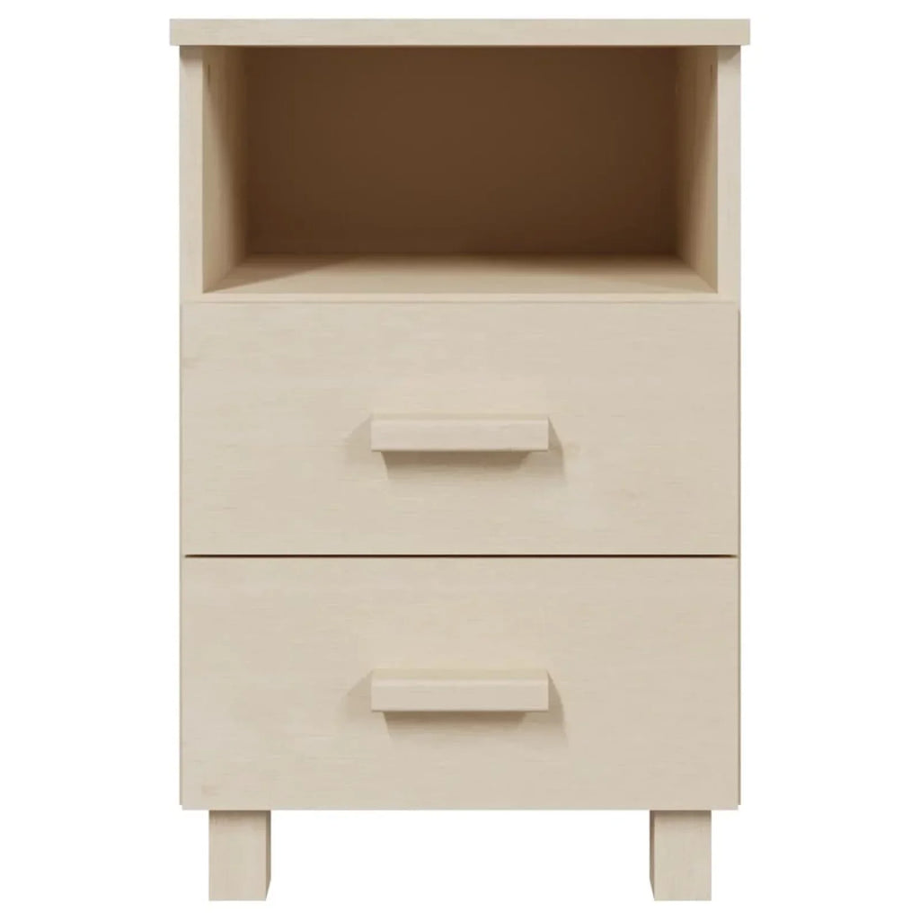 Htovila Bedside Cabinet HAMAR Honey Brown 15.7"x13.8"x24.4" Sizeolid Wood Pine