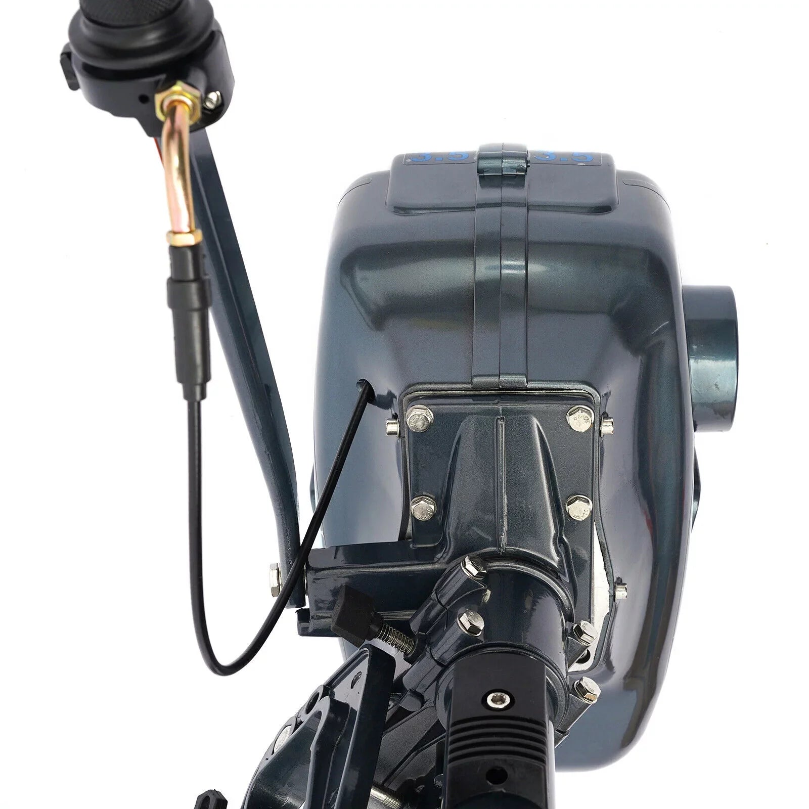 2-Sizetroke 3.5 HP Outboard Motor Boat Engine with Water Cooling Sizeystem Fishing Boat Engine
