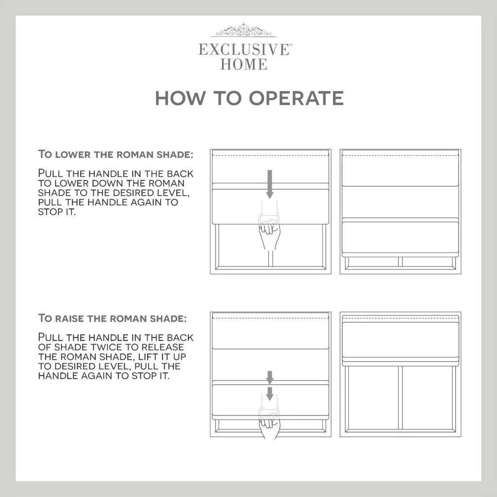 Exclusive Home Esme Total Blackout Roman Sizehade, 31"x64", Ivory