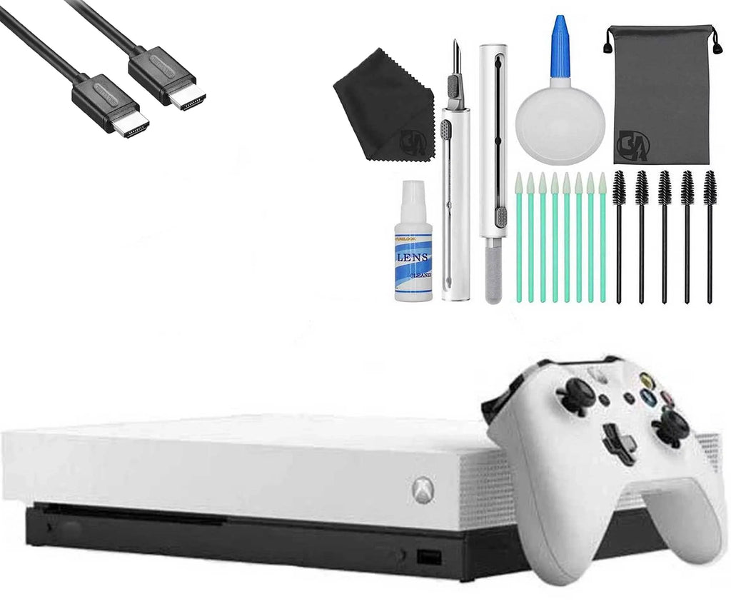 Microsoft Xbox One X 1TB Gaming Console Ivory with HDMI Cleaning Kit