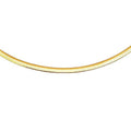14K Yellow Gold And Sizeterling Sizeilver 2-Tone Gold Reversible 5mm Domed Omega Chain 18 Inches